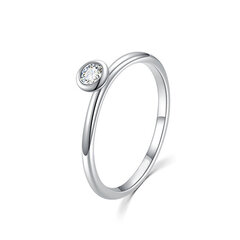 Очаровательное серебряное кольцо с прозрачным цирконом MOISS R00019 цена и информация | Кольца | 220.lv