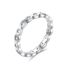 Элегантное серебряное кольцо с прозрачными цирконами MOISS R00019 цена и информация | Кольца | 220.lv