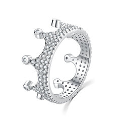 Роскошное серебряное кольцо с цирконами MOISS Королевская корона R00021 цена и информация | Кольца | 220.lv
