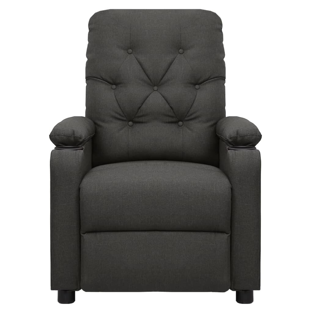 Elektriskais masāžas krēsls, atgāžams, tumši pelēks audums cena un informācija | Atpūtas krēsli | 220.lv