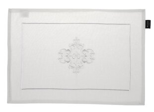 „Hamptons Chick 35x50“ galda paplātes izšūts dekors balts, kokvilnas ziloņkauls цена и информация | Детали интерьера | 220.lv