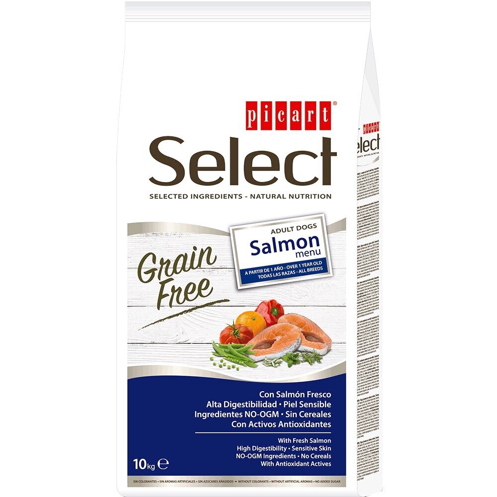 Select Adult Grain Free Salmon Menu pilnvērtīga barība pieaugušiem suņiem 10kg cena un informācija | Sausā barība suņiem | 220.lv