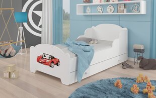 Детская кровать Amadis Red Car 160x80cм с матрасом и ящиком цена и информация | Детские кровати | 220.lv