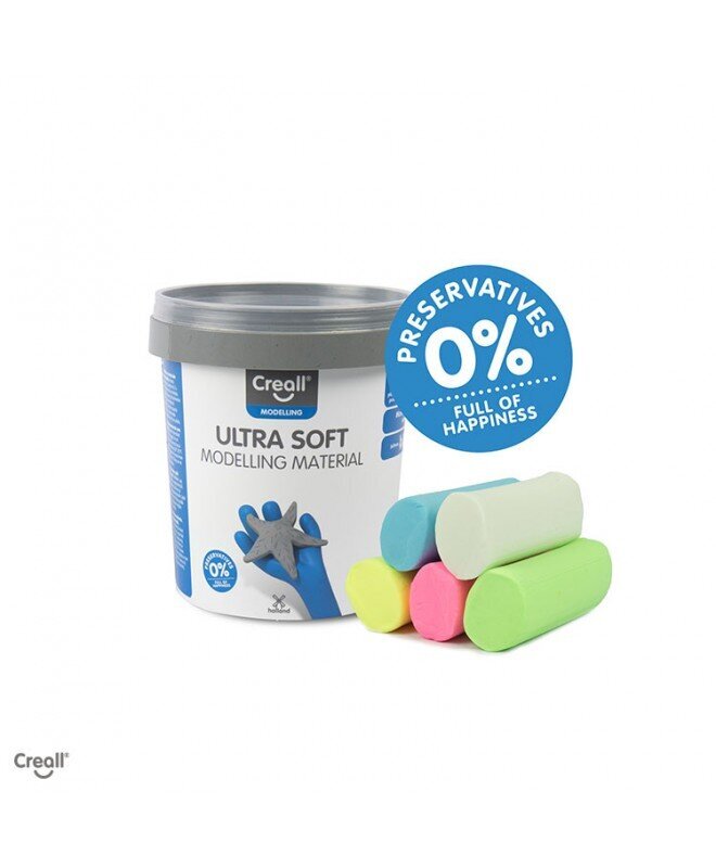 Creall Ultra Soft mīksts plastilīns veidošanai, pasteļkrāsā, 300 g cena un informācija | Attīstošās rotaļlietas | 220.lv