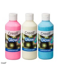 Набор светящихся в темноте красок Creall Glow 3x250 мл цена и информация | Принадлежности для рисования, лепки | 220.lv