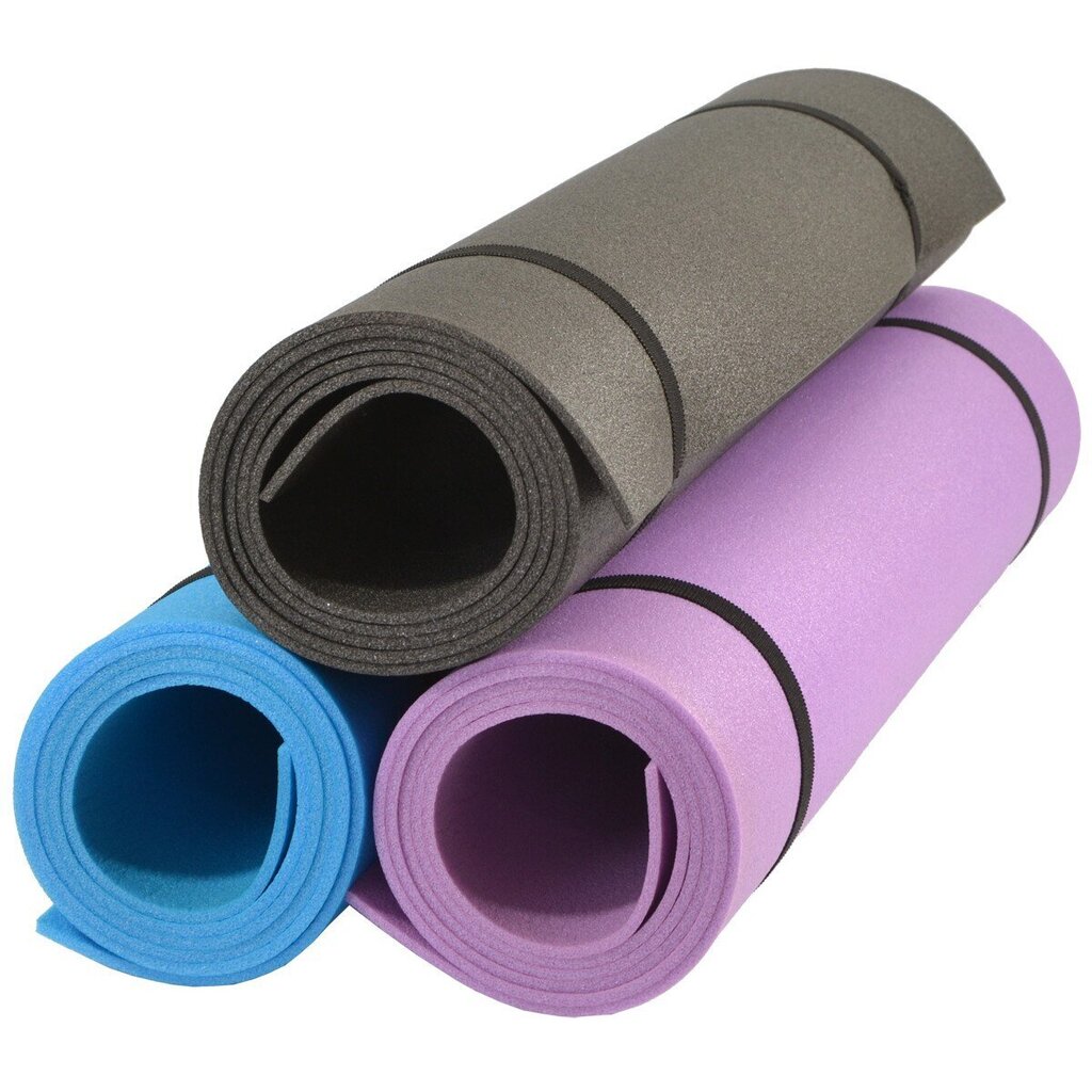 Jogas paklājs Eb Fit, 180x61x0,4 cm, violets cena un informācija | Vingrošanas paklāji | 220.lv