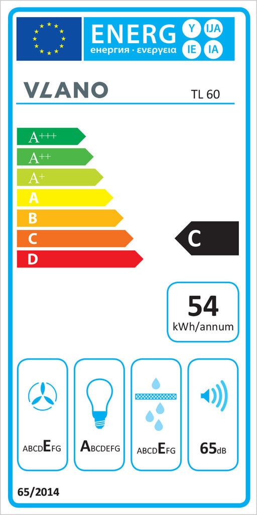 Vlano TL 60 IX cena un informācija | Tvaika nosūcēji | 220.lv