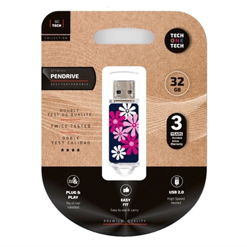 Tech One Tech TEC4017-32, USB 2.0, 32 GB cena un informācija | USB Atmiņas kartes | 220.lv