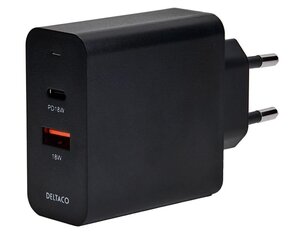 Deltaco USB 1x USB-C PD 18 W, 1x USB-A 18 W, 36 W cena un informācija | Lādētāji un adapteri | 220.lv