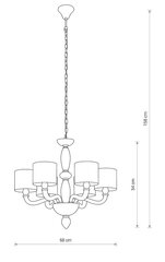 Piekaramā lampa Nowodvorski Newport 8156, balta цена и информация | Люстры | 220.lv
