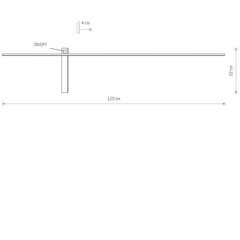 LED lampa Nowodvorski Impulse L 8117, melna цена и информация | Настенные светильники | 220.lv