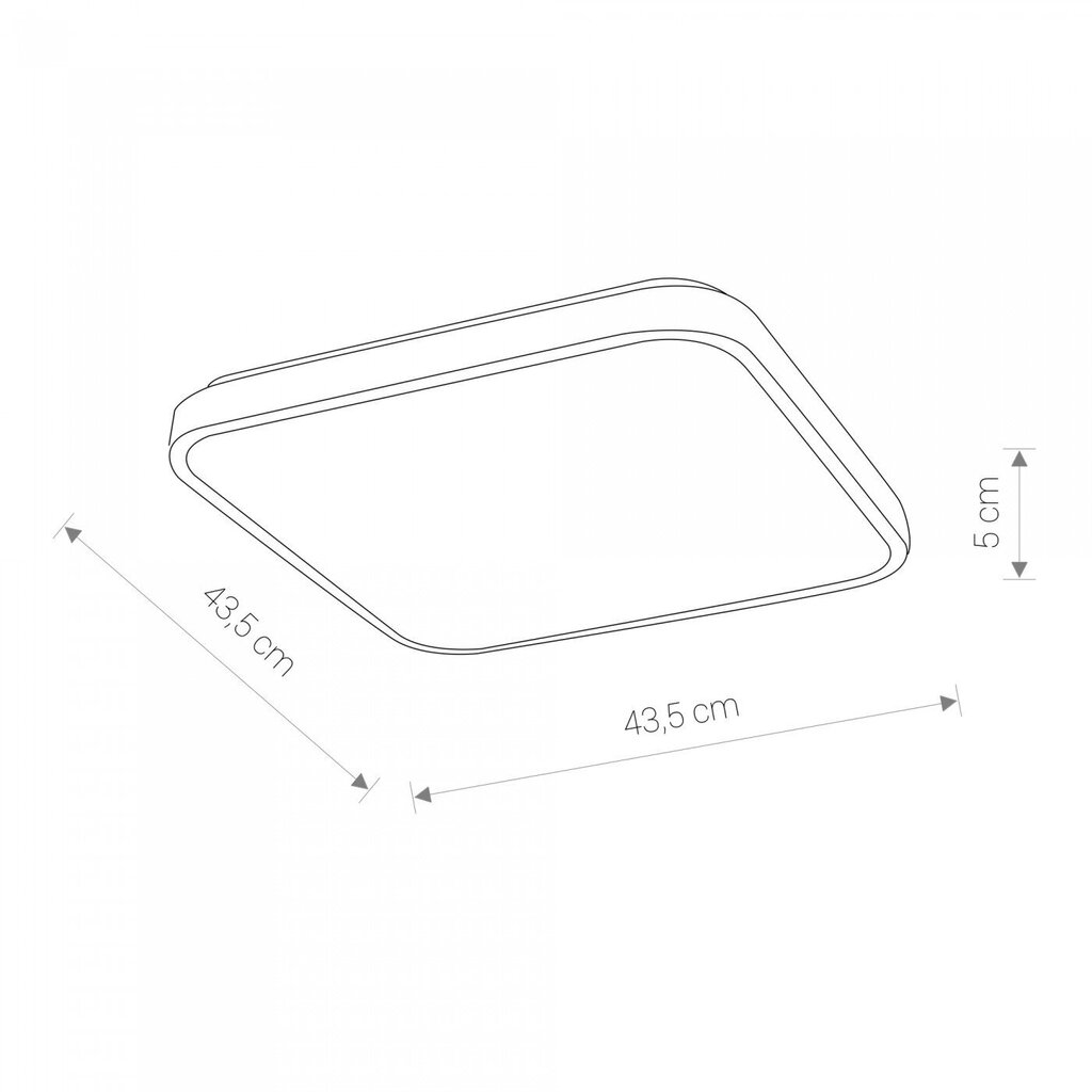 Griestu LED lampa Nowodvorski Agnes Square 8113, balta цена и информация | Griestu lampas | 220.lv