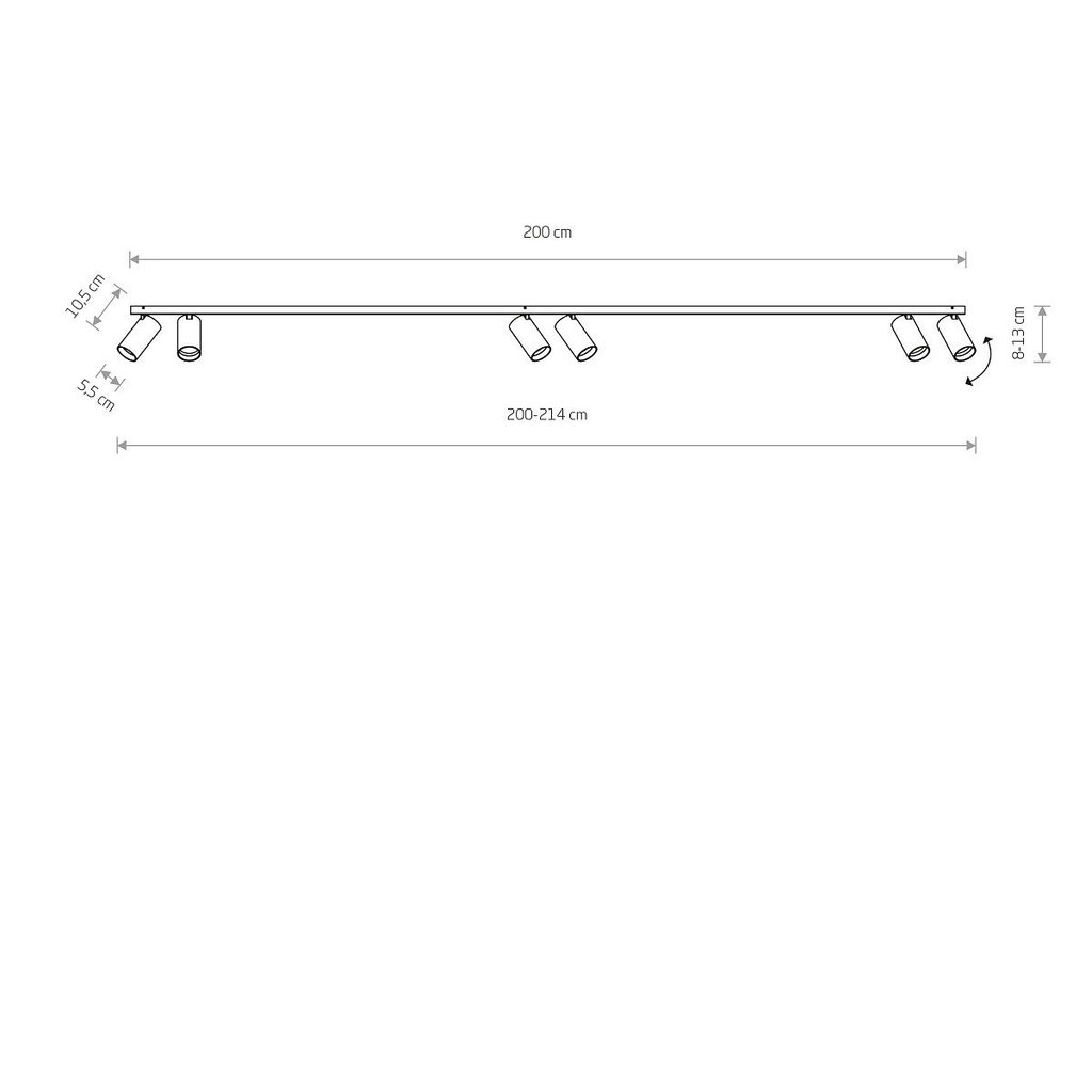 Griestu lampa Nowodvorski Mono 7785, melna/dzeltena цена и информация | Griestu lampas | 220.lv