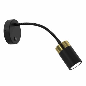 Настенный светильник Flex JOKER BLACK/CHROME 1xGU10 цена и информация | Настенные светильники | 220.lv