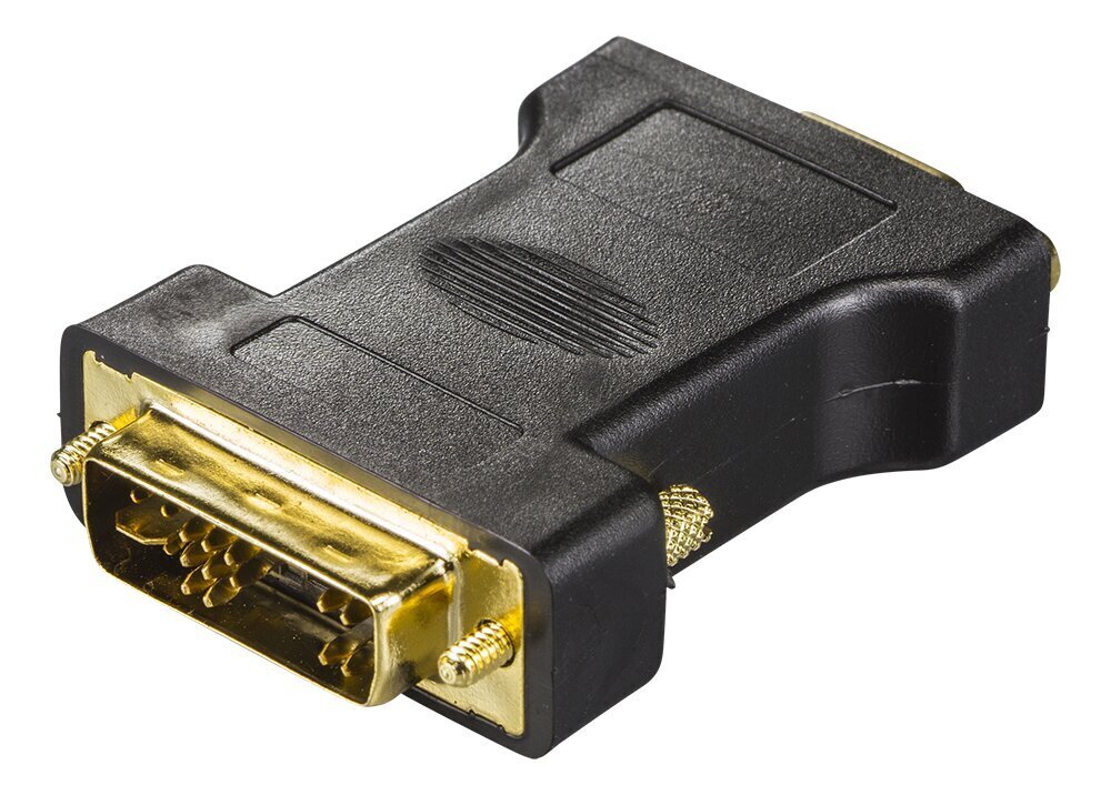 DEltaco adapteris DVI-A - VGA, 1920x1200, 60Hz, melns cena un informācija | Kabeļi un vadi | 220.lv