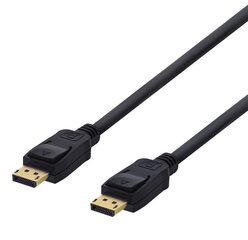 DEltaco, DisplayPort, 4K UHD, 21.6 Gb/s, 3 м цена и информация | Кабели и провода | 220.lv