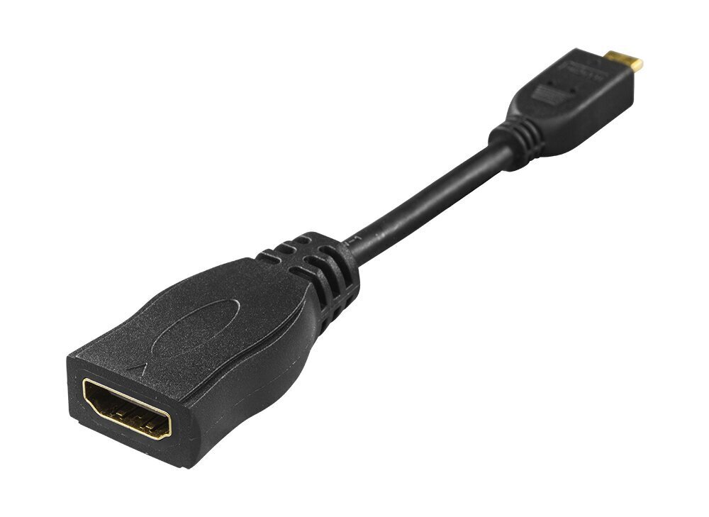 Кабель HDMI Адаптер Deltaco HDMI - micro HDMI, 4K UHD 30Hz, 0.1 м цена |  220.lv