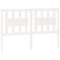 Galvgalis, balts, 125,5x4x100 cm, masīvkoka priede цена и информация | Кровати | 220.lv