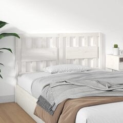 vidaXL gultas galvgalis, balts, 140,5x4x100 cm, priedes masīvkoks cena un informācija | Gultas | 220.lv