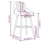 Bāra krēsli, 2 gab., brūnā krāsā, audums cena un informācija | Virtuves un ēdamistabas krēsli | 220.lv