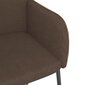 vidaXL virtuves krēsli, 2 gab., brūni, audums un mākslīgā āda cena un informācija | Virtuves un ēdamistabas krēsli | 220.lv