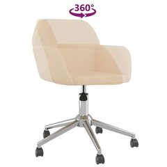 vidaXL biroja krēsls, krēmkrāsas audums cena un informācija | Biroja krēsli | 220.lv
