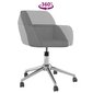 Grozāmais biroja krēsls, gaiši pelēkā krāsā, audums цена и информация | Biroja krēsli | 220.lv