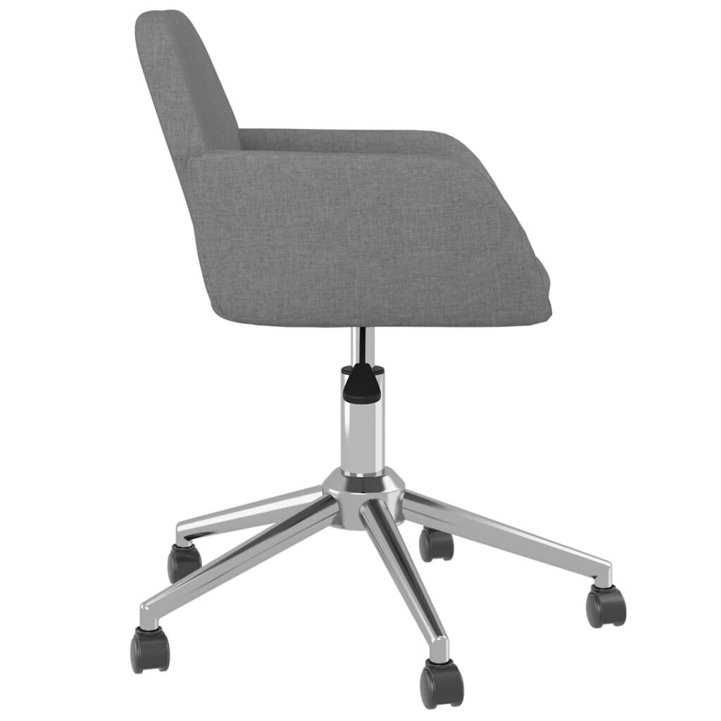 Grozāmais biroja krēsls, gaiši pelēkā krāsā, audums цена и информация | Biroja krēsli | 220.lv