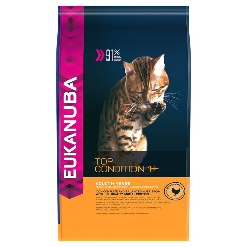 EUKANUBA Cat Adult All Breeds Top Condition pieaugušiem kaķiem, ar vistu10 kg cena un informācija | Sausā barība kaķiem | 220.lv