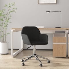 Grozāmais biroja krēsls, melns, audums cena un informācija | Biroja krēsli | 220.lv