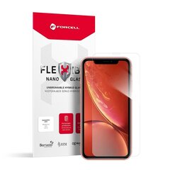 9H oleofobisks pārklājums ekrāna aizsargs Forcell Flexible Nano Glass for Iphone Xr/11 6,1" cena un informācija | Ekrāna aizsargstikli | 220.lv