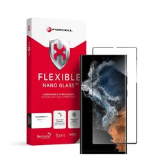 Защитная плёнка для экрана с олеофобным покрытием 9H Forcell Flexible Nano Glass 5D для Samsung Galaxy S22 Ultra, чёрная цена и информация | Защитные пленки для телефонов | 220.lv