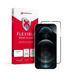 9H oleofobisks pārklājums ekrāna aizsargs Forcell Flexible Nano Glass 5D for iPhone Xs Max/11 Pro Max 6,5" black цена и информация | Защитные пленки для телефонов | 220.lv