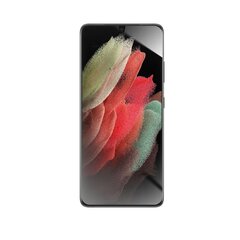 9H oleofobisks pārklājums ekrāna aizsargs Forcell Flexible Nano Glass 5D for Samsung Galaxy S21 Ultra black (Hot Bending) working fingerprint scanner cena un informācija | Ekrāna aizsargstikli | 220.lv