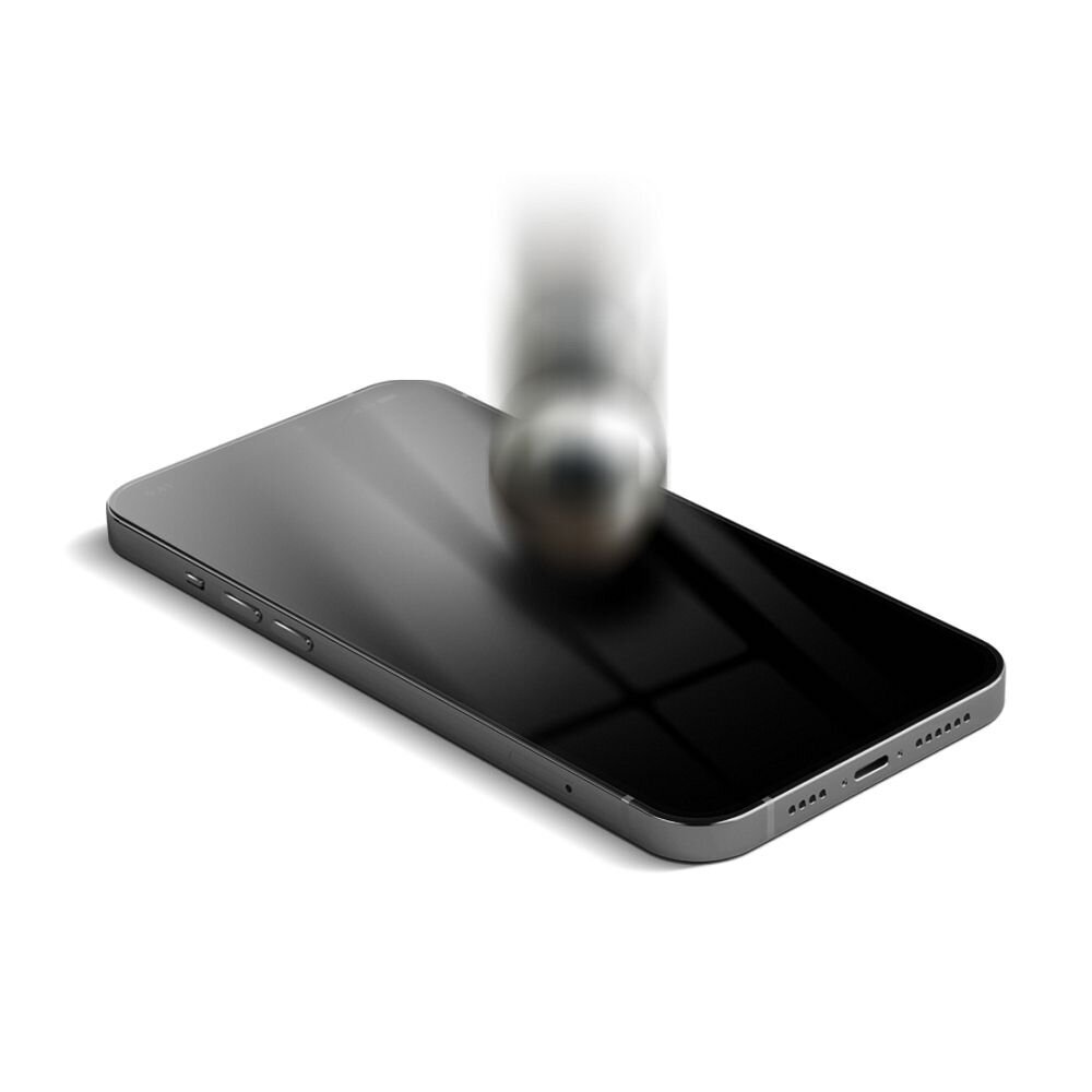9H oleofobisks pārklājums ekrāna aizsargs Forcell Flexible Nano Glass 5D for iPhone 12 Pro Max 6,7" black cena un informācija | Ekrāna aizsargstikli | 220.lv