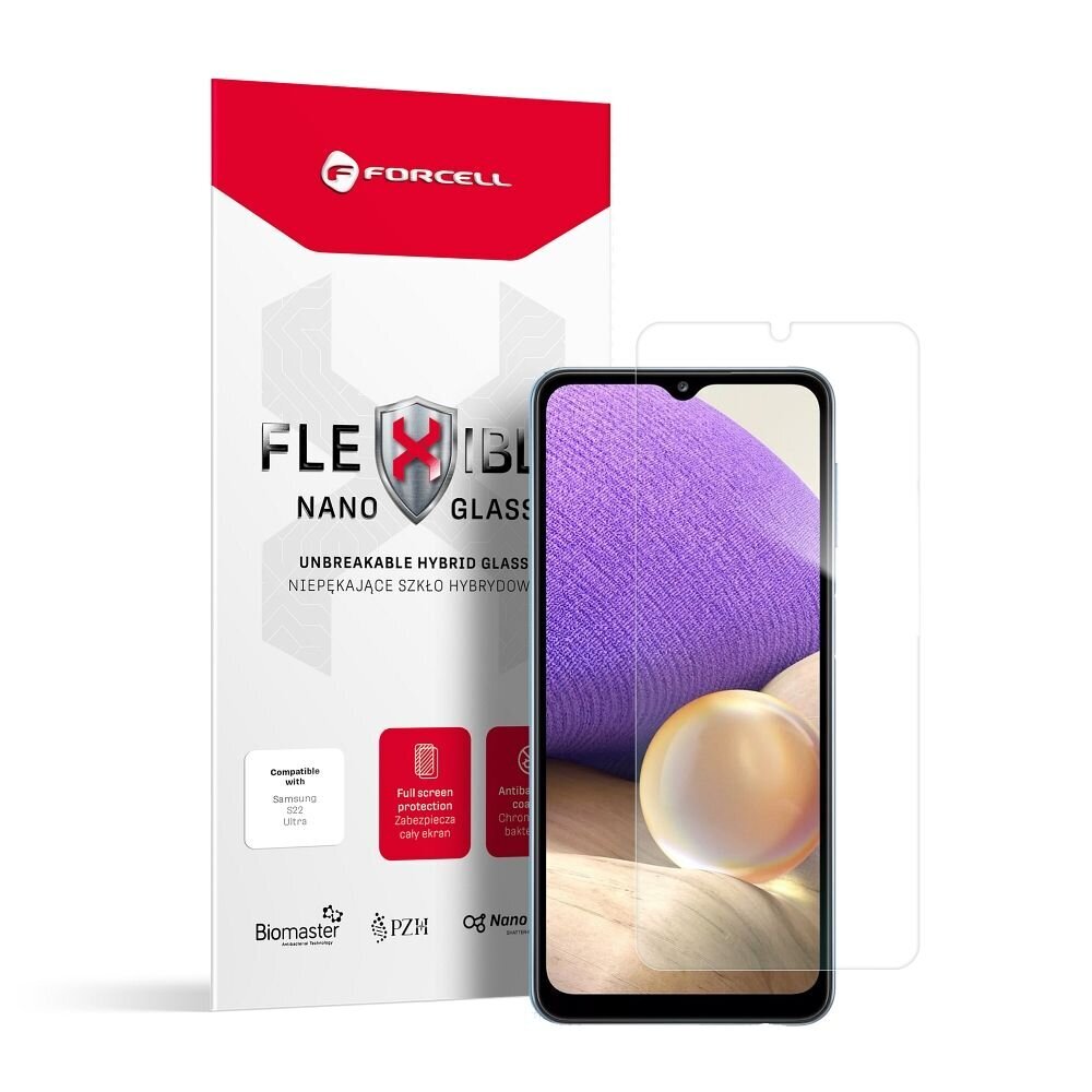 9H oleofobisks pārklājums ekrāna aizsargs Forcell Flexible Nano Glass for Samsung Galaxy A32 5G cena un informācija | Ekrāna aizsargstikli | 220.lv