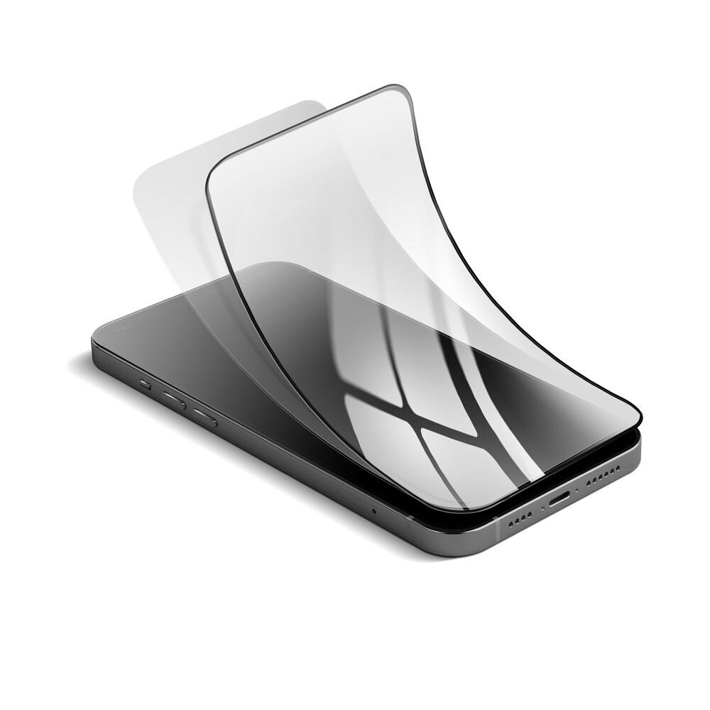 9H oleofobisks pārklājums ekrāna aizsargs Forcell Flexible Nano Glass 5D for Samsung Galaxy S10 black (Hot Bending) working fingerprint scanner cena un informācija | Ekrāna aizsargstikli | 220.lv