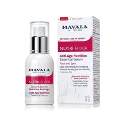 Sejas serums Mavala Nutri Elixir Anti Age Nutrition Essential Serum, 30 ml cena un informācija | Serumi sejai, eļļas | 220.lv
