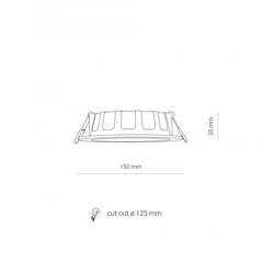 Iegremdējams LED gaismeklis Nowodvorski CL KOS 10W 8778 цена и информация | Монтируемые светильники, светодиодные панели | 220.lv