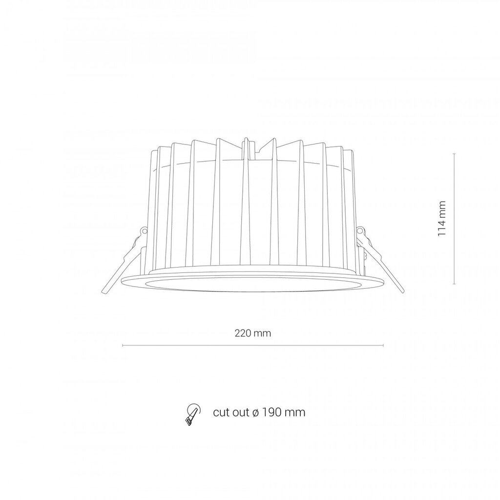 Iebūvējams LED gaismeklis CL KEA 40W 3000K IP44 8768 Nowodvorski Lighting 5903139876896 cena un informācija | Iebūvējamās lampas, LED paneļi | 220.lv