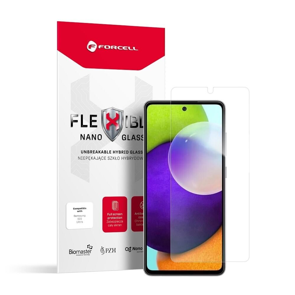 9H oleofobisks pārklājums ekrāna aizsargs Forcell Flexible Nano Glass for Samsung Galaxy A52/52s 5G цена и информация | Ekrāna aizsargstikli | 220.lv