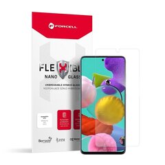 9H oleofobisks pārklājums ekrāna aizsargs Forcell Flexible Nano Glass for Samsung Galaxy A51 cena un informācija | Ekrāna aizsargstikli | 220.lv