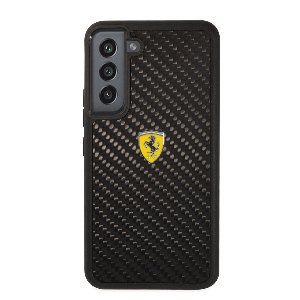 Ferrari Real Carbon Hard Case for Samsung Galaxy S22 Black цена и информация | Telefonu vāciņi, maciņi | 220.lv