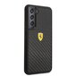 Ferrari Real Carbon Hard Case for Samsung Galaxy S22 Black cena un informācija | Telefonu vāciņi, maciņi | 220.lv