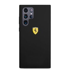 Ferrari Liquid Silicone Metal Logo Case for Samsung Galaxy S22 Ultra Black цена и информация | Чехлы для телефонов | 220.lv