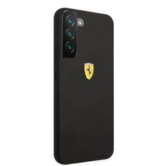 Ferrari Liquid Silicone Metal Logo Case for Samsung Galaxy S22 Black цена и информация | Чехлы для телефонов | 220.lv