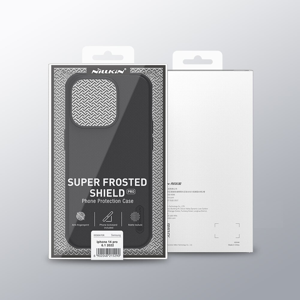 Nillkin Super Frosted PRO Back Cover for Apple iPhone 14 Pro Black (Without Logo Cutout) цена и информация | Telefonu vāciņi, maciņi | 220.lv
