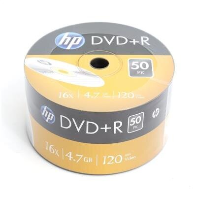 DVD-R diski HP, 4.7GB 16X SP*50 цена и информация | Vinila plates, CD, DVD | 220.lv