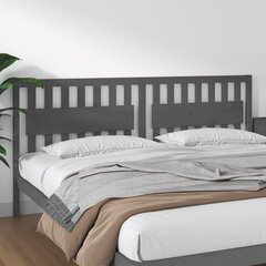 Изголовье кровати, 205,5x4x100 см, серое цена и информация | Кровати | 220.lv