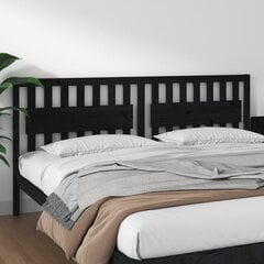 Изголовье кровати, 205,5x4x100 см, чёрное цена и информация | Кровати | 220.lv